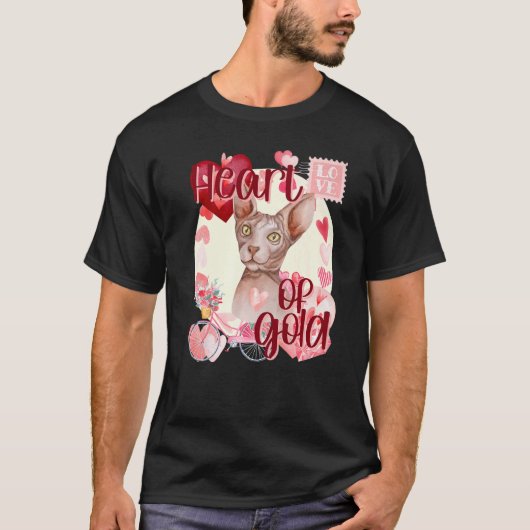 バレンタイン スフィンクス 猫 かわいい サザン カラーズ C Tシャツ (正面)
