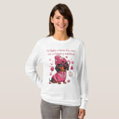 バレンタイン ダックスフンド 犬 Tシャツ (正面フル)