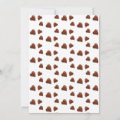 バレンタイン チョコフォンデュ いちごハート 招待状 (裏面)