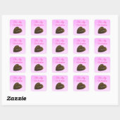 バレンタイン チョコレート ハート スクエアシール (シート)