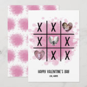 バレンタイン ティックタックトー フォト シーズンカード (正面/裏面)