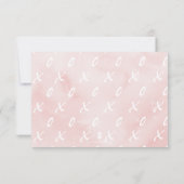 バレンタイン テーマの感謝メッセージ サンキューカード (裏面)