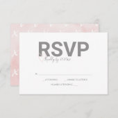 バレンタイン テーマの水彩画 返信 RSVP カード (正面/裏面)