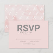 バレンタイン テーマの水彩画 返信 RSVP カード (正面/裏面)