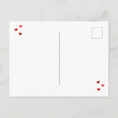 . .バレンタイン・デイの恋の写真を独身の送る シーズンポストカード (裏面)