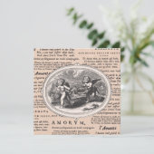 バレンタイン·デイナー·ダンス·ヴィンテージ·キューピッド 招待状 (スタンド正面)