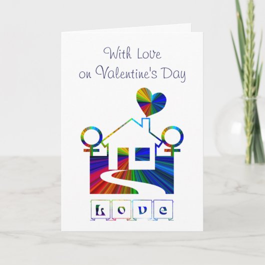 バレンタイン・デイレズビアンを愛で シーズンカード (正面)