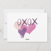 バレンタイン·デイ·ウォーターカラー·ピンク·ラベンダー·カード シーズンカード (裏面)