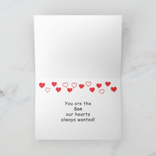 バレンタイン·デイ·カード親と息子 シーズンカード (内部)