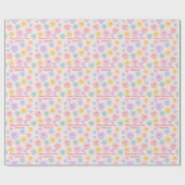 バレンタイン・デイ・スレッド・ハートパーソナライズされた戦争 ラッピングペーパー (フラット)