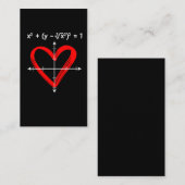 バレンタイン·デイ·ラブ·数学の方程式数学者 名刺 (正面/裏面)