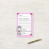 バレンタイン・デイ・レター・ラージ・ポスト・イット・ノート ポストイット (デスク上)