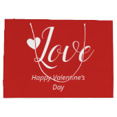 バレンタイン・デーが赤で幸せに ラージペーパーバッグ (裏面)