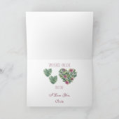 バレンタイン・デーのフローラ・ハート・デー シーズンカード (内部)