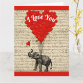 バレンタイン·デーのロマンチックなハートが大好き カード (黄色い花)