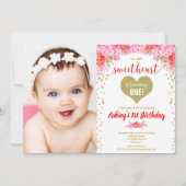 バレンタイン·デーの恋人の誕生日写真 招待状 (正面)