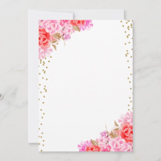 バレンタイン·デー私たちの恋人の誕生日 招待状 (裏面)