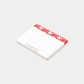 バレンタイン·デー·パターンと赤いハート ポストイット (アングル)