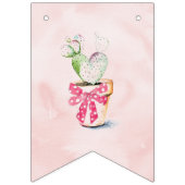 バレンタイン・デー・ピンク・ガールズ・ルール・ハート・サボテン バンティングフラッグ (第2の旗)