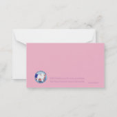 バレンタイン・デー・フラット・カード3.5X5 LOVE & Pinkハート ノートカード (裏面)