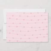 バレンタイン·デー·ペンギン·ガール·ベビー·シャワーが郵送 招待状 (裏面)