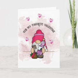 バレンタイン・ノーム、5"×7" 折りたたみ式グリーティングカード カード