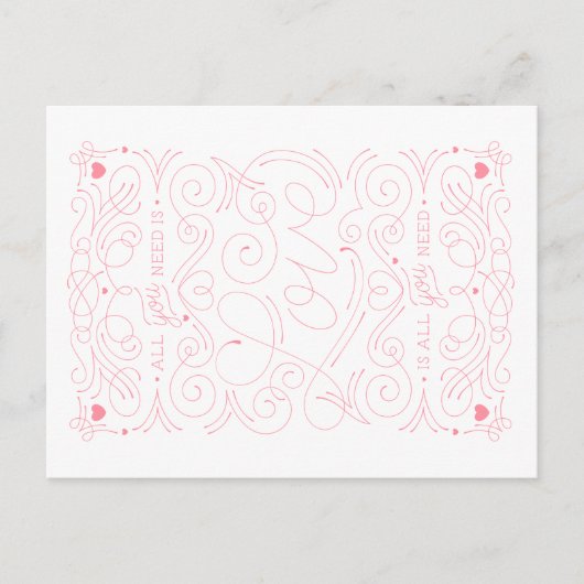 バレンタイン・ハガキは愛だけ シーズンポストカード (正面)