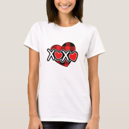 バレンタイン ハグキス 白赤 Tシャツ