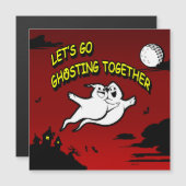 バレンタイン ハロウィン ゴーストング 薄型マグネットカード マグネット招待状 (正面/裏面)