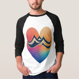 バレンタイン：ハートからハートラグラン Tシャツ