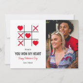 バレンタイン ハートとクロス 写真カード シーズンカード (正面)