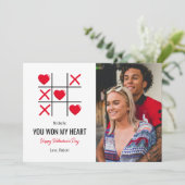 バレンタイン ハートとクロス 写真カード シーズンカード (スタンド正面)