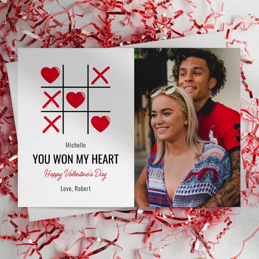 バレンタイン ハートとクロス 写真カード シーズンカード