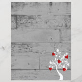 バレンタイン ハートの木 パーソナライズ ペーパー シート (裏面)