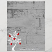 バレンタイン ハートの木 パーソナライズ ペーパー シート (正面)