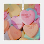 バレンタイン ハート キャンディ ガラスオーナメント (裏面)