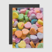 バレンタイン ハート キャンディ マグネット招待状 (正面/裏面)