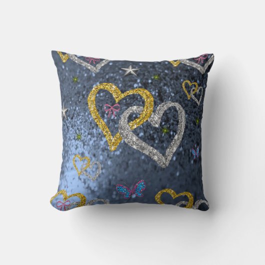 バレンタイン ハート クッションカバー 飾り クッション (正面)