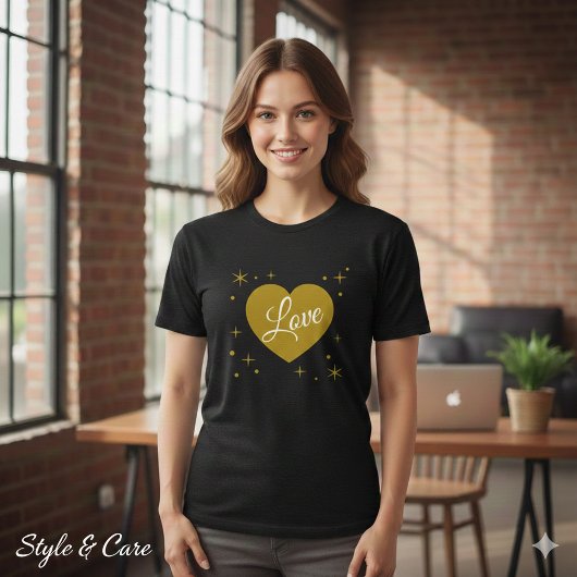 バレンタイン ハート グラフィック デザイン トライブレンドＴシャツ