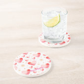 バレンタイン ハート ゴールドグリッター コースター (側面)