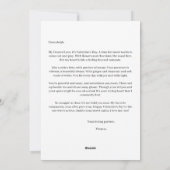 バレンタイン ハート ポエム カリコ 猫 シーズンカード (裏面)