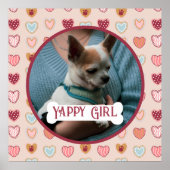 バレンタイン ハート ポスター 愛犬 写真 (正面)