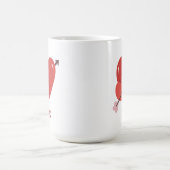 バレンタイン ハート モノグラム コーヒーマグカップ (中央)