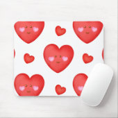バレンタイン ハート ラブ 背景 マウスパッド (マウス)