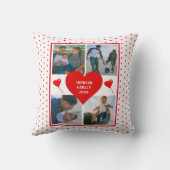 バレンタイン ハート 家族 写真 コラージュ オーダーメイド クッション (裏面)