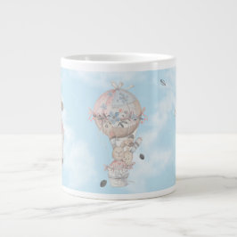 バレンタイン・バニー・カップル・イン・ザ・スカイ ジャンボコーヒーマグカップ