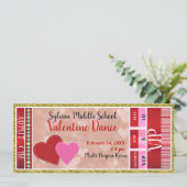 バレンタイン・バレンタインパーティー 招待状1枚 VIPダンス 招待状 (スタンド正面)