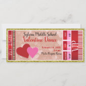 バレンタイン・バレンタインパーティー 招待状1枚 VIPダンス 招待状 (正面)