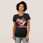 バレンタイン・パグル Tシャツ (正面フル)