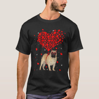 バレンタイン パグ 犬 ペット パピー 愛好家 Tシャツ
